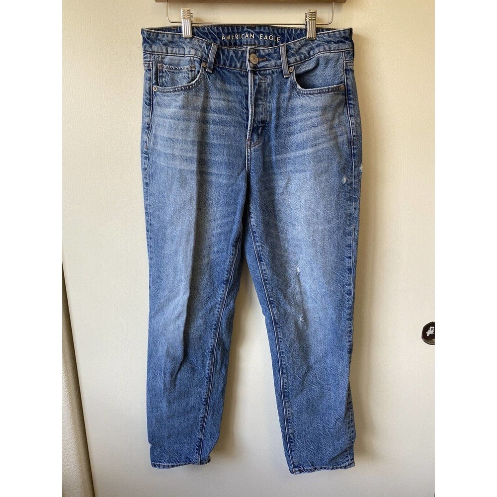 American Eagle Outfitters Size 6 Medium Wash Tomgirl Button Fly Jeans Casual